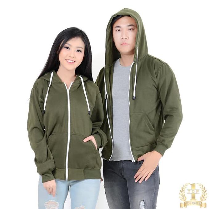 Jpfem636- Áo Khoác Có Mũ Dây Kéo (Army) - Quân Đội, M 699S