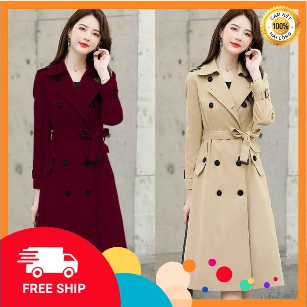 Áo khoác nữ - Áo khoác măng tô cổ vest cao cấp - 2 màu siêu đẹp