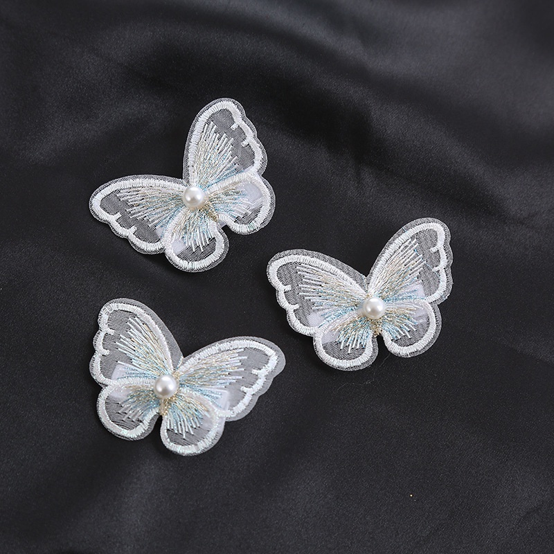 Kẹp Tóc Hình Bướm Đính Ngọc Trai Thời Trang Cho Nữ