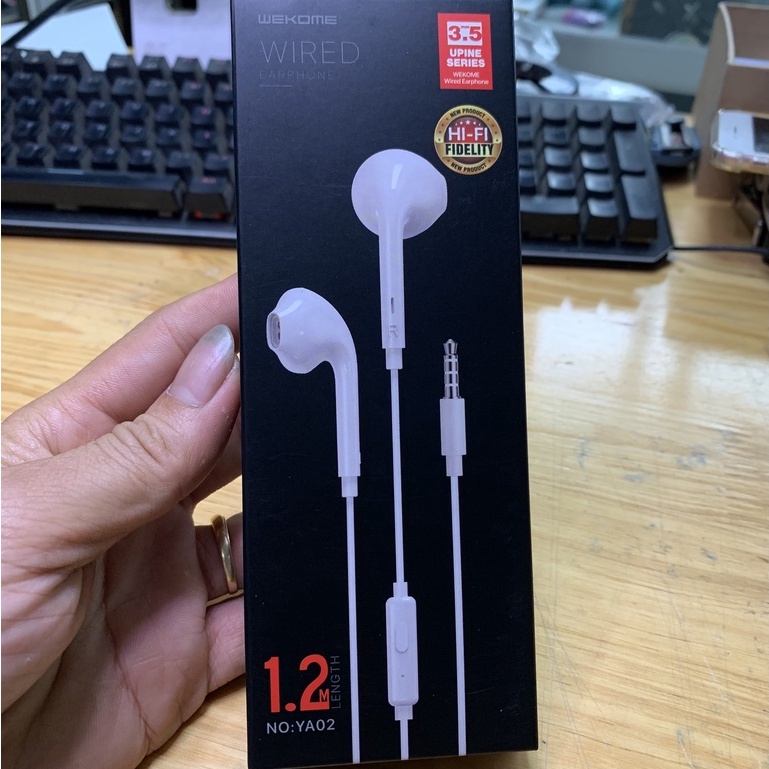 Tai nghe nhét tai Arun M29/WEKOME YA02  jack 3.5 cho các dòng máy âm thanh siêu hay ( Full Box )