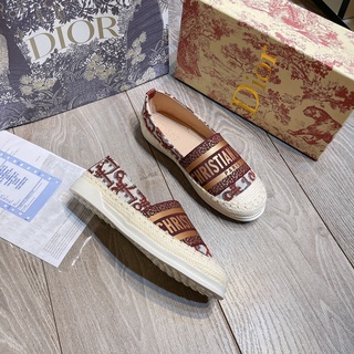 Giày slip on jadior thổ cẩm đế cói fullbox