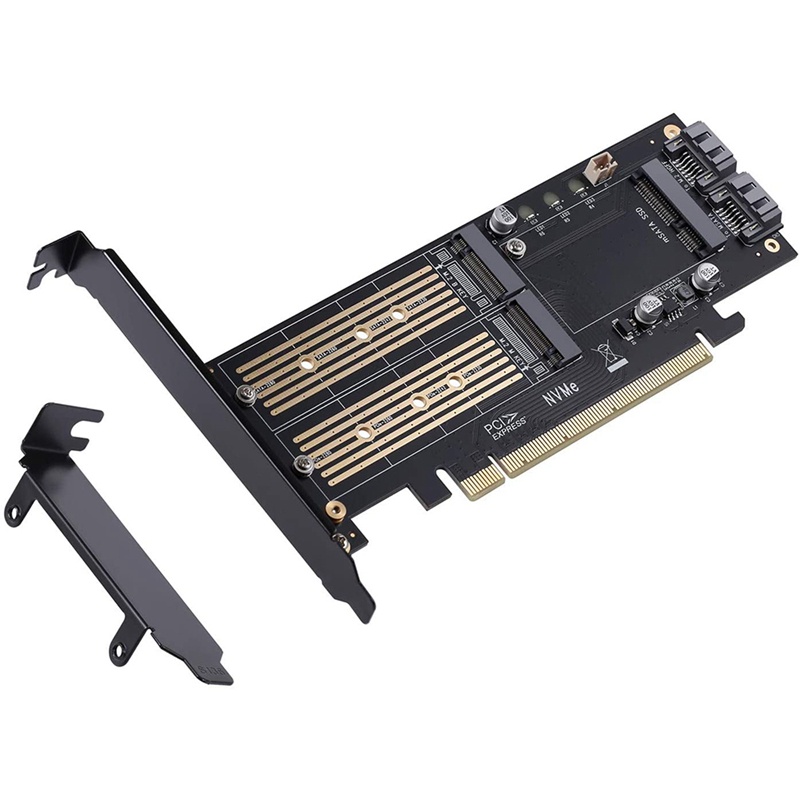 Thẻ Chuyển Đổi Jeyi Sk16 M.2 Nvme Ssd Ngff Sang Pci-E3.0 X4 B Key Msata Add On Express 3.0 3 Trong 1 12v + 3.3v