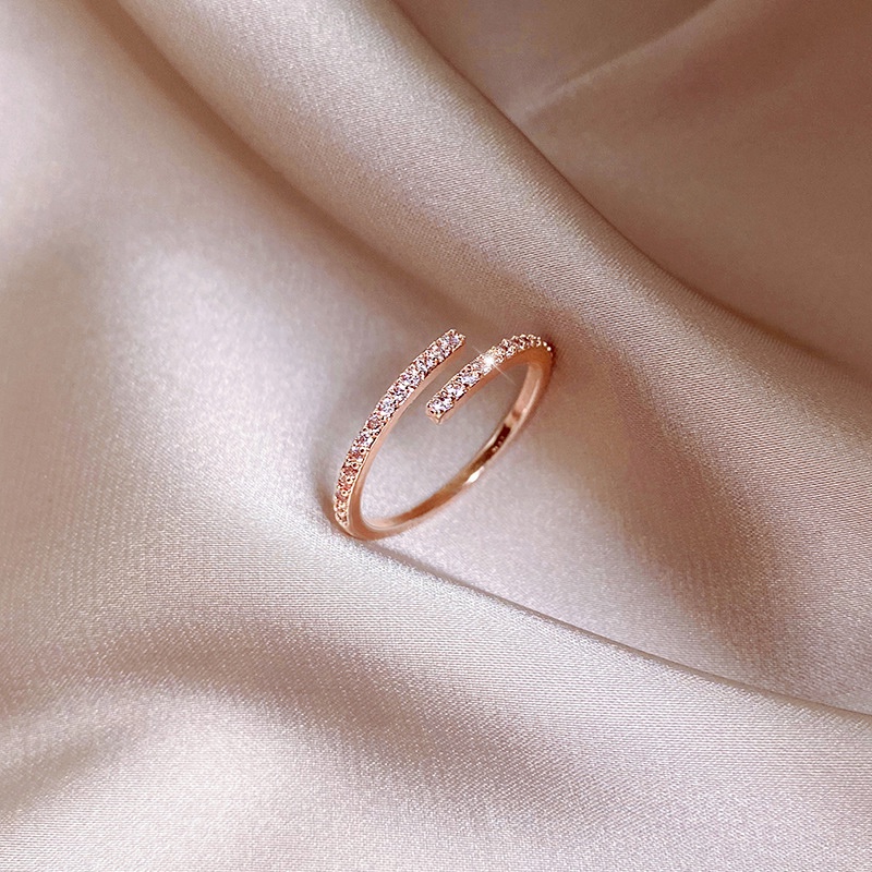 Nhẫn Đính Hôn / Nhẫn Đính Hôn Màu Trắng / Vàng Hồng Đính Đá Zircon Thời Trang Dành Cho Nữ