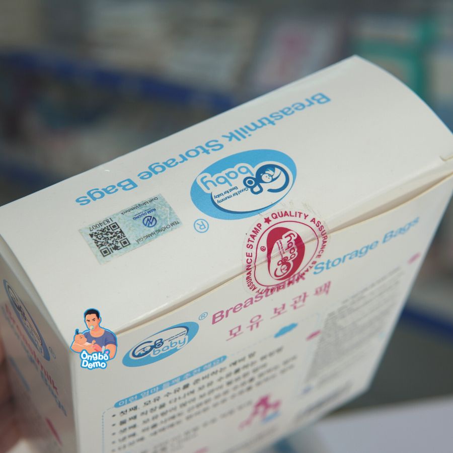 Túi trữ sữa Gb Baby 250ml chất lượng Hàn Quốc (New 2 khóa) - Ongbodemo