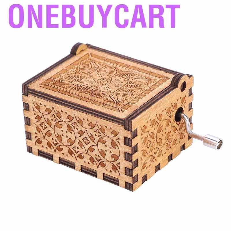 Hộp Nhạc Bằng Gỗ Khắc Chữ Onebuycart Harry Potter