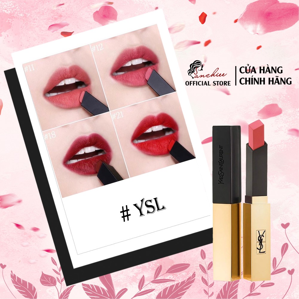 Son môi YSL rouge pur couture The Slim (vỏ vàng). đủ bill, full box.