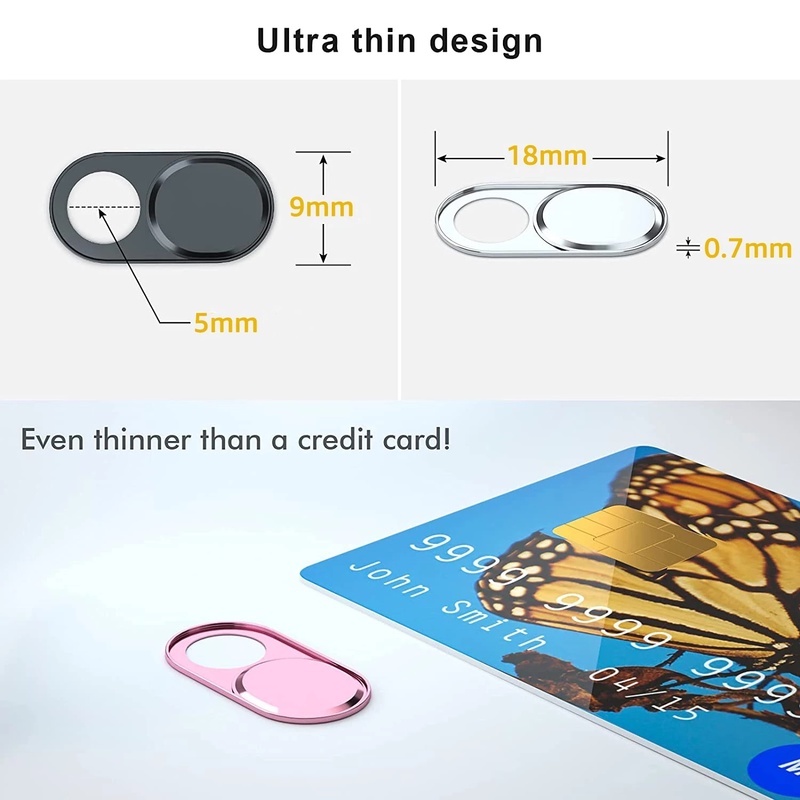 Miếng Dán Bảo Vệ Ống Kính Camera Máy Tính Laptop Bằng Kim Loại Siêu Mỏng