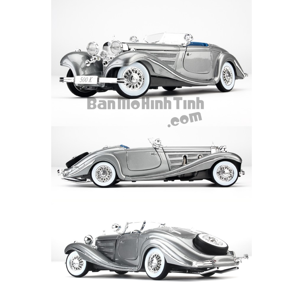 Mô hình xe cổ siêu sang Mercedes-Benz 500K Typ Special 1:18 Maisto