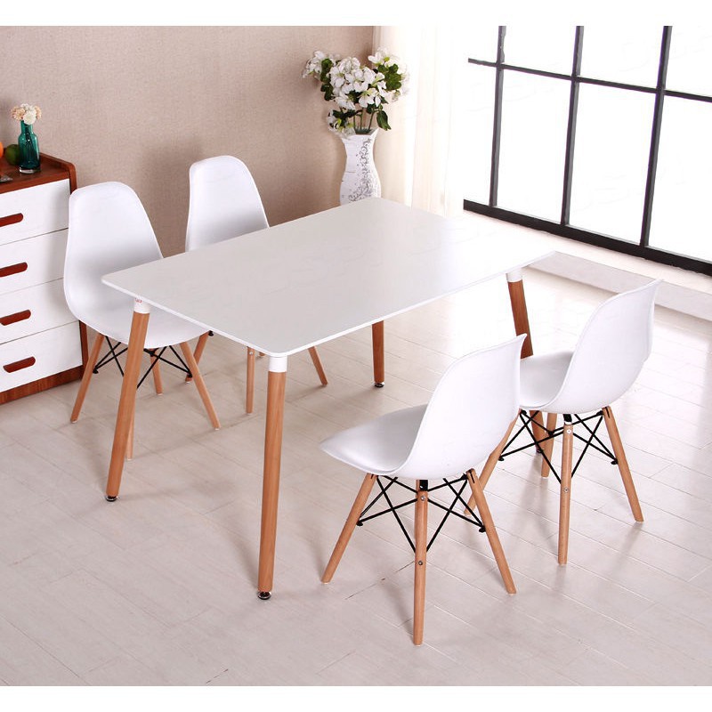 Bộ bàn ăn 4 ghế eames đơn giản_sang trọng