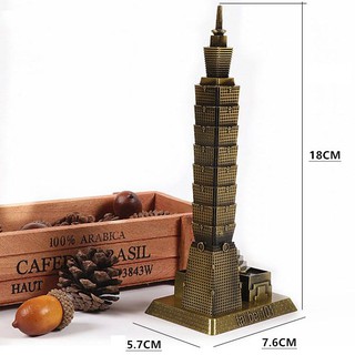 [CAO 18CM] Mô hình tháp Taipei 101 ở Đài Loan, bằng hợp kim