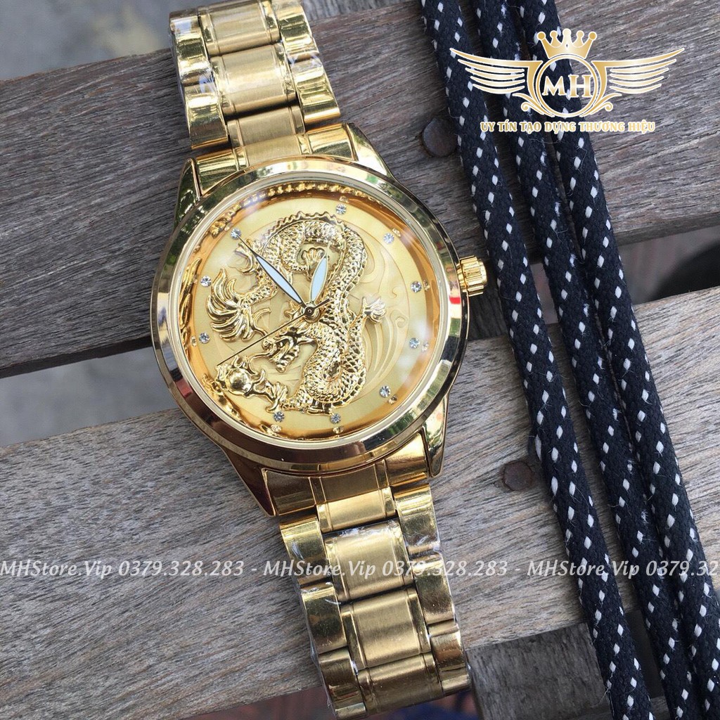 Đồng hồ nam Rồng vàng 3D đẳng cấp phái mạnh