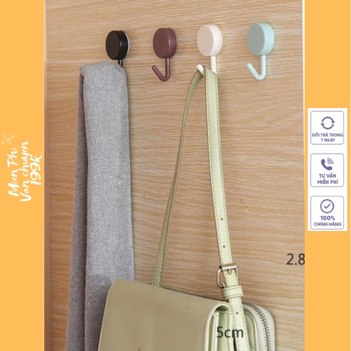 Combo 5 Móc Tròn Dán Tường Treo Đồ Đa Năng - Móc Gắn Tường Trang Trí Decor Nhà Cửa Nhiều Màu Sắc 88251