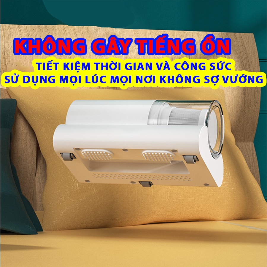 Máy hút bụi chăn ga gối đệm giường thảm Ô tô Cao cấp diệt khuẩn tia UV - Hàng Chính Hãng ( Bảo Hàng 06 Tháng )