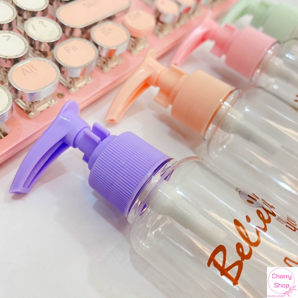 Chai Lọ Chiết Mỹ Phẩm Dầu Gội Sữa Rửa Mặt Hút Chân Không Phong Cách Trẻ Trung Hiện Đại 100ml