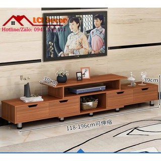 [ Có sẵn ] Kệ tivi F02 (118-196)*30*39cm, Gỗ MDF chống thấm
