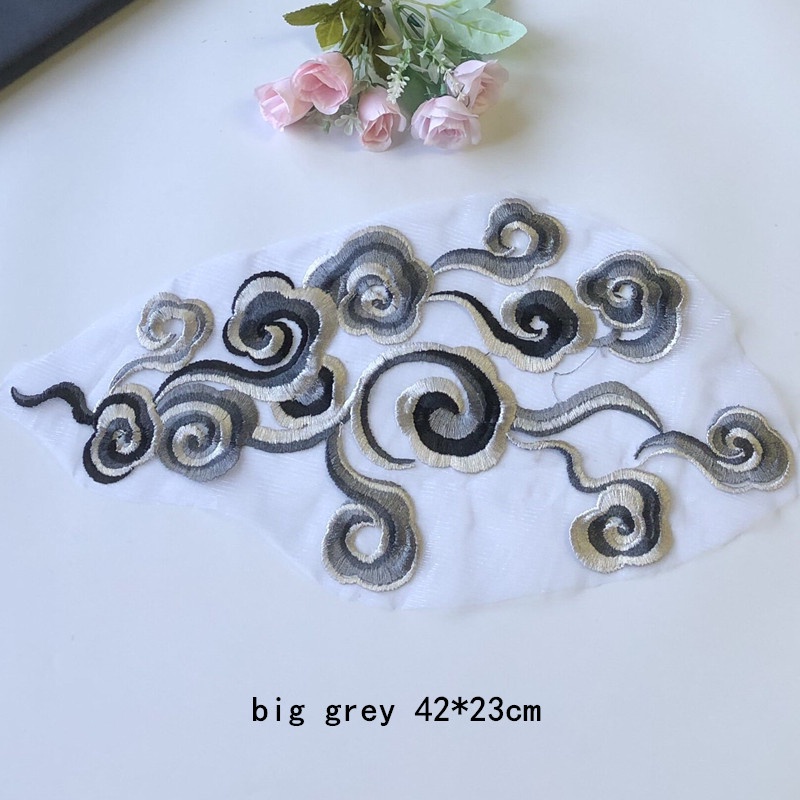 1 Miếng Vá Quần Áo Thêu Hình Đám Mây Thổ Cẩm Chất Lượng Cao