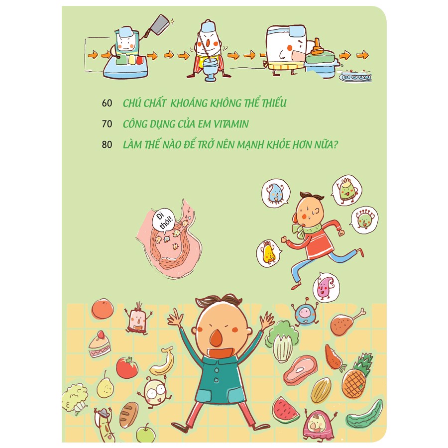 Sách: Phòng nghiên cứu thú vị - Gia đình dinh dưỡng - Thức ăn cùng các yếu tố dinh dưỡng - TSTN