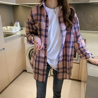 Áo sơ mi nữ tay dài phong cách Hàn Quốc
