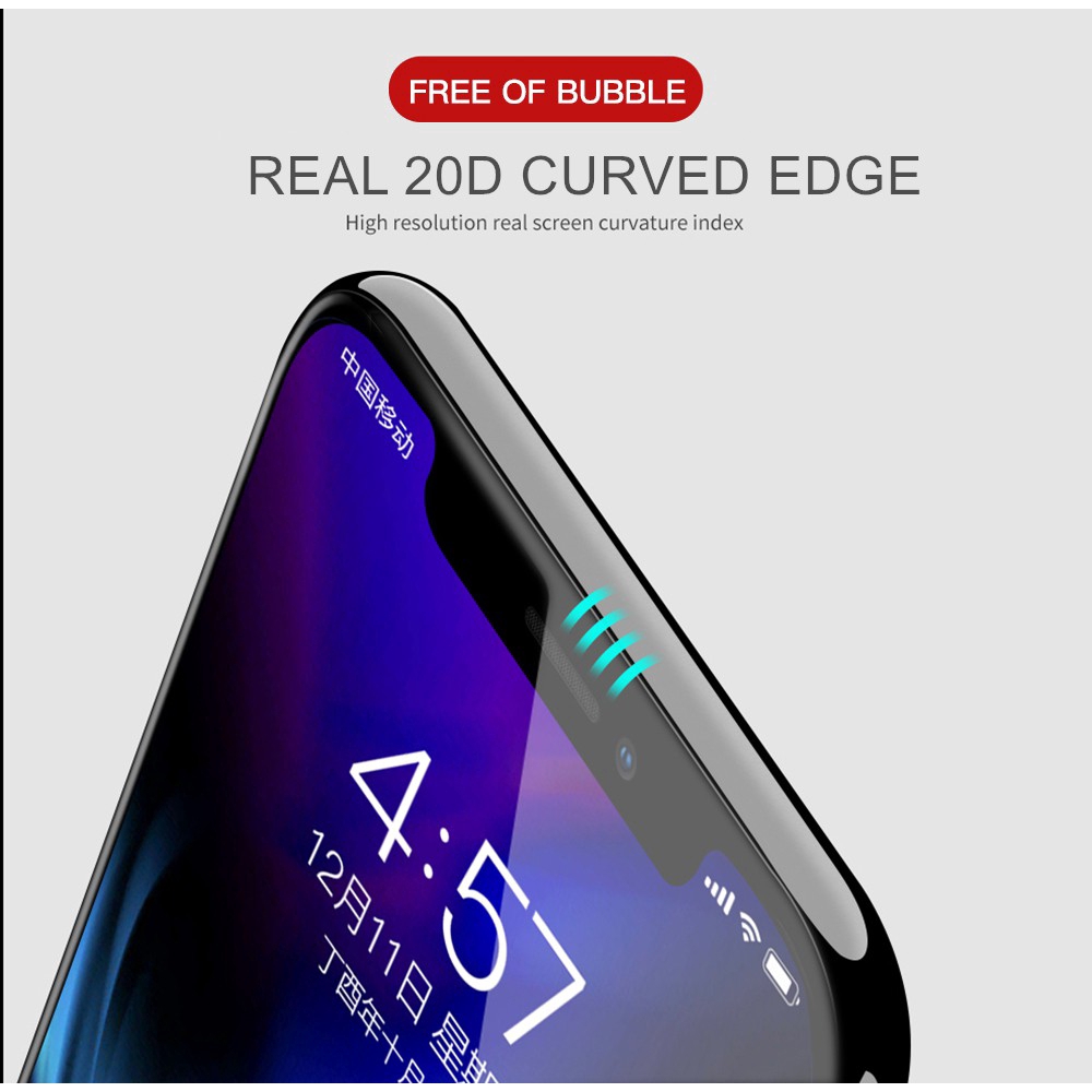 Kính cường lực bảo vệ toàn màn hình 20d thích hợp cho iPhone 11 Pro Max XS Max XR XS X 8 7 6