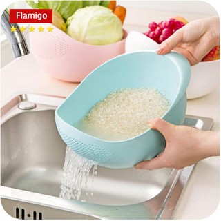 Thau rổ vo gạo tiện lợi, loại dày, có lỗ thoát nước, đồ dùng nhà bếp thông minh