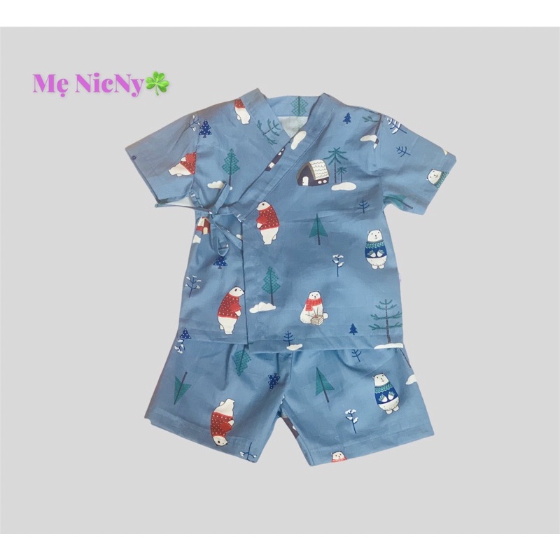 Yukata bộ cho bé  chất thô lụa Hàn