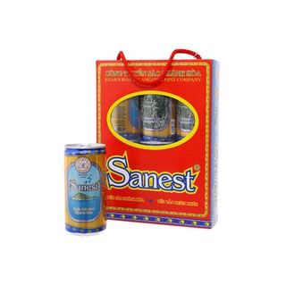 Hộp nước yến sào Sanest Có đường lon 190ml (6 lon)