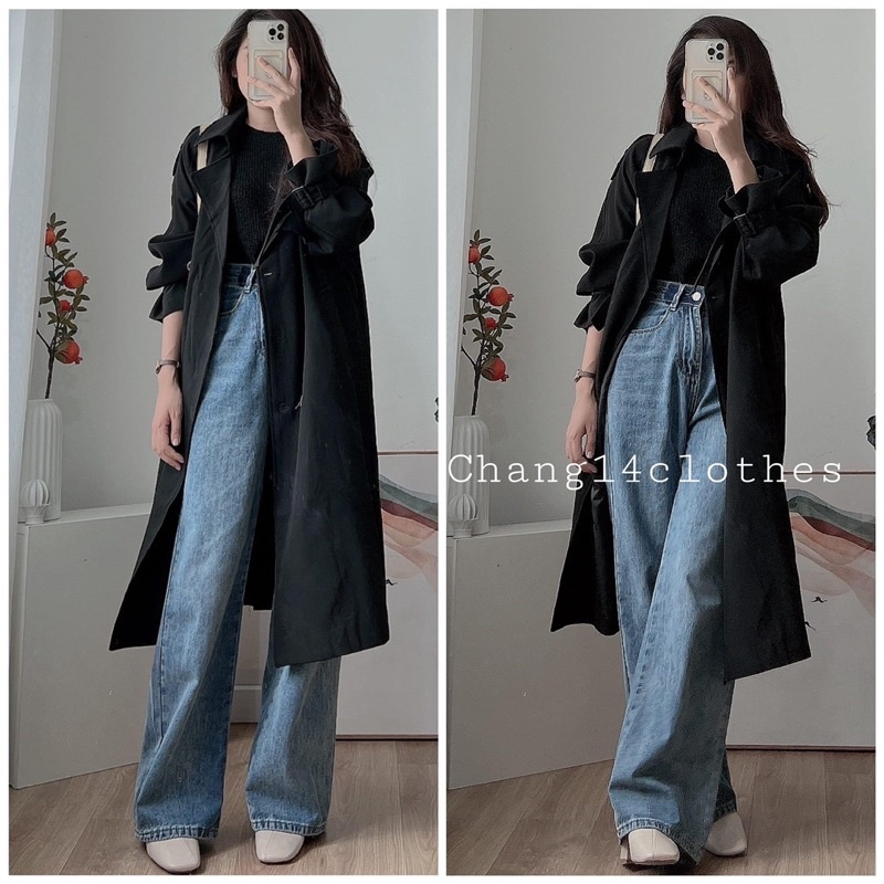 Áo khoác măng tô dáng dài 3 màu tag Boiling