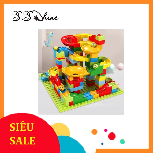 Bộ xếp hình MOMMYKIDS MINH CHÂU cầu trượt lego 168 chi tiết,tăng cường khả năng sáng tạo,phát triển tư duy hình học
