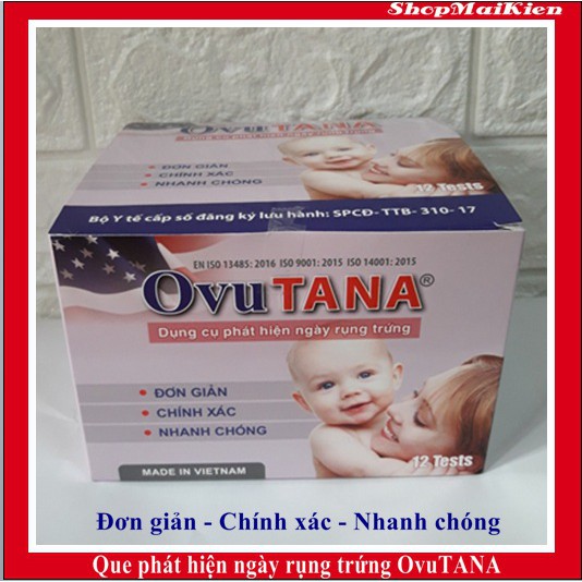 Hộp 12 que thử rụng trứng Ovutana