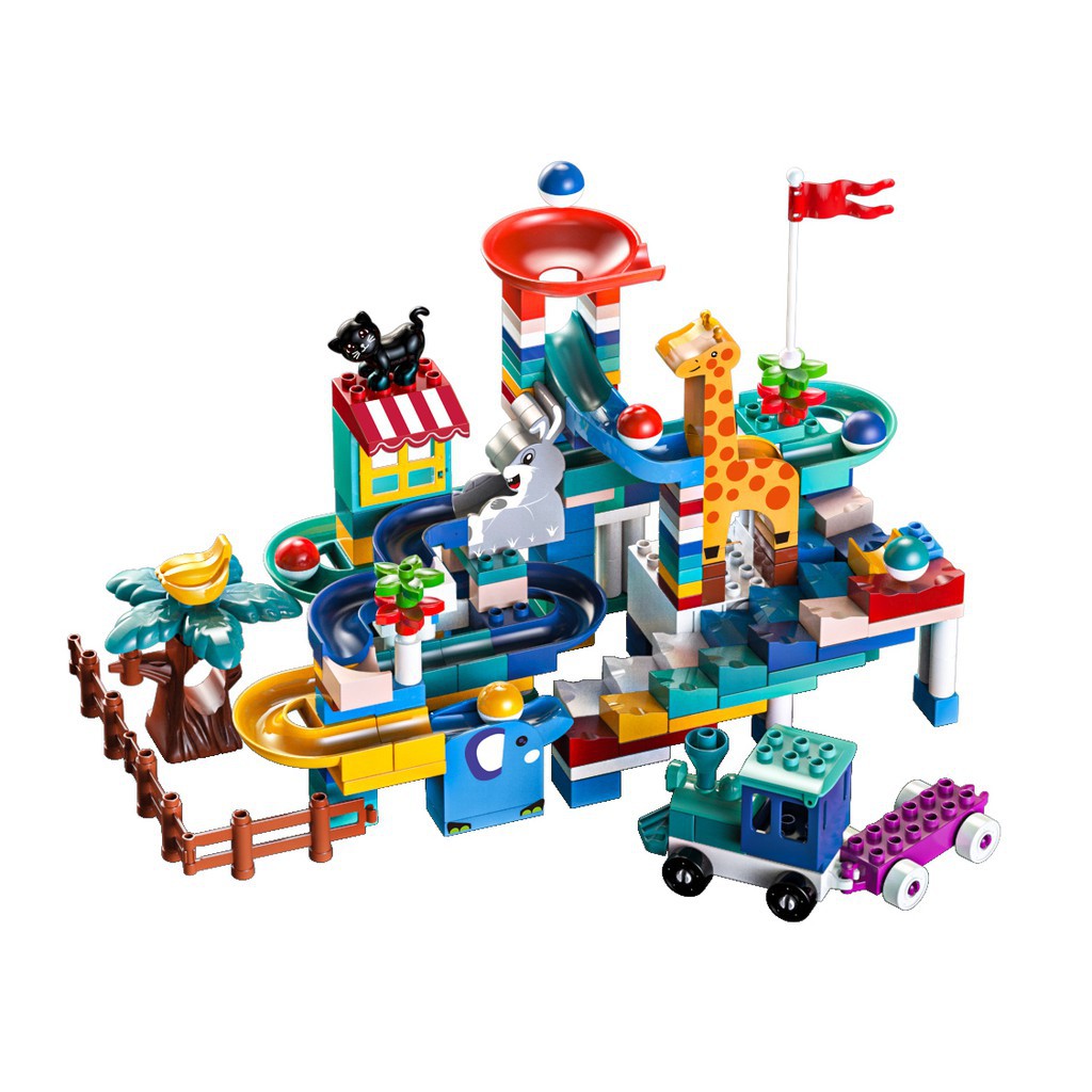 Bộ xếp hình Lego Duplo 252 chi tiết trượt chạy bằng pin