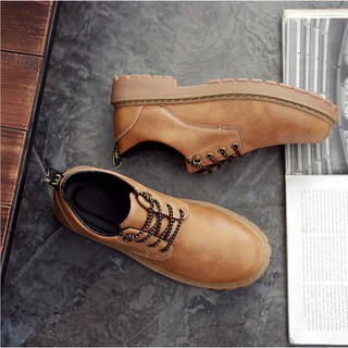 Giày Boot Nam Cổ Thấp Vàng Bò GN288