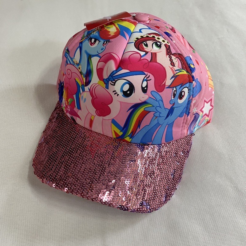 [Mã FASKT4 giảm 10K đơn 50K] Mũ kết NGỰA PONY kim tuyến bé gái 2-6 tuổi