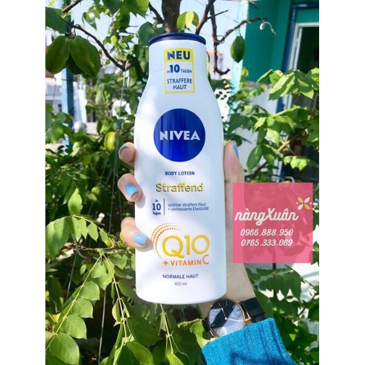 Sữa dưỡng thể Trắng da Nivea Body Lotion Q10+Vitamin C (Đức)