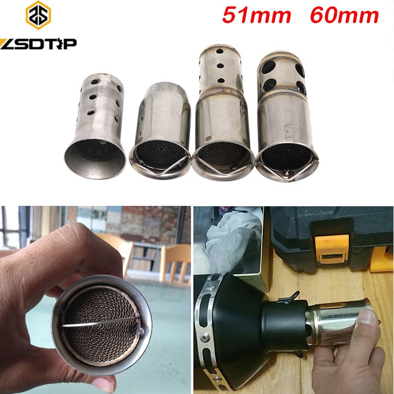 Bộ giảm thanh gắn pô xe mô tô Zsdtrp 51mm 60mm chất lượng cao