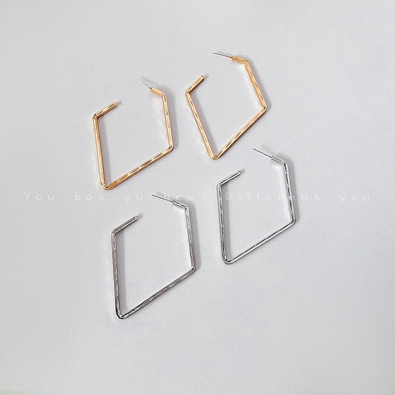 Khuyên tai mạ bạc S925 cỡ lớn thời trang Âu Mỹ sang trọng cho nữ