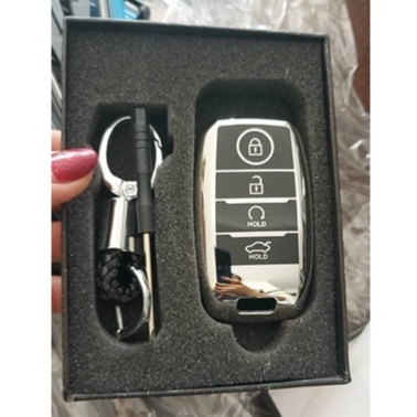 Ốp chìa khóa xe Kia K3, Cerato, Sorento, Seltos, Sonet, mẫu tráng gương + kèm móc treo