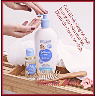 Sữa tắm gội Evoluderm cho em bé từ sơ sinh hàng Pháp 500ml (có tem nhập khẩu chính hãng)