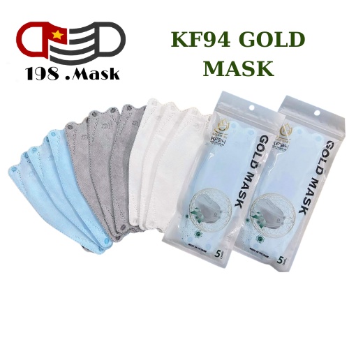 SỈ 1 THÙNG 300C KHẨU TRANG KF94 GOLD MASK XUẤT HÀN KHÁNG KHUẨN CAO