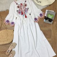 Đầm maxi thổ cẩm ulzzang