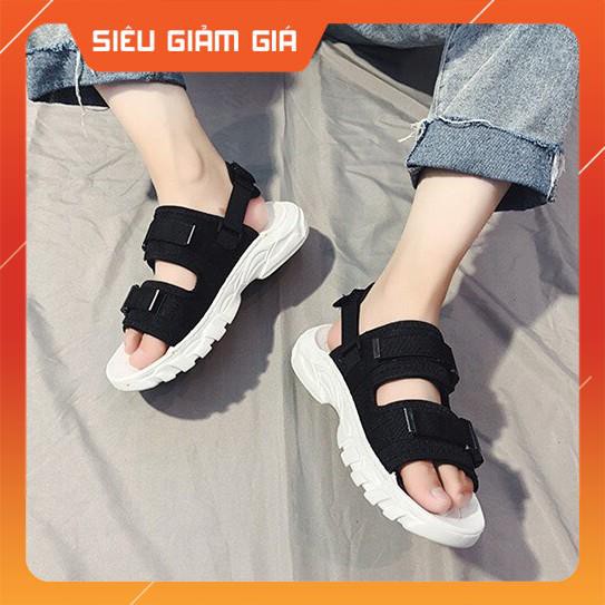 Sandal nam quai ngang đế cao 3cm, quai tháo rời - [Hình thật- tặng tất, full box]