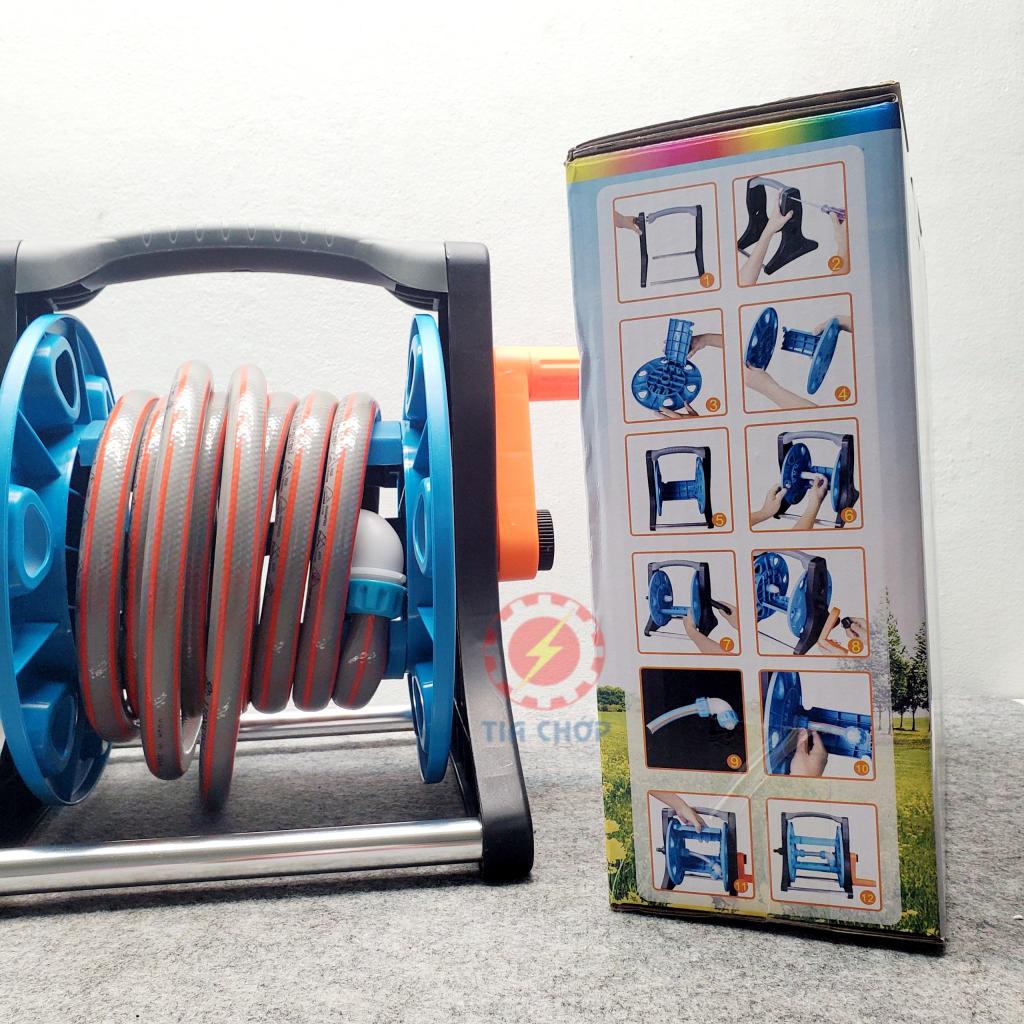 Khung rulo cuộn ống dẫn nước LionKing KR503 KR502. Tặng 1 khớp nối và 1,5m ống cấp nguồn nước