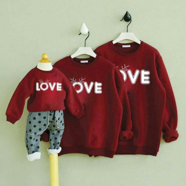 Áo nỉ bông tay dài love | BigBuy360 - bigbuy360.vn