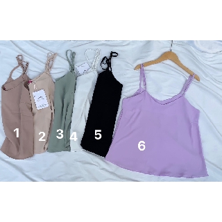 [Hàng cao cấp] Áo 2 dây lụa cổ tim