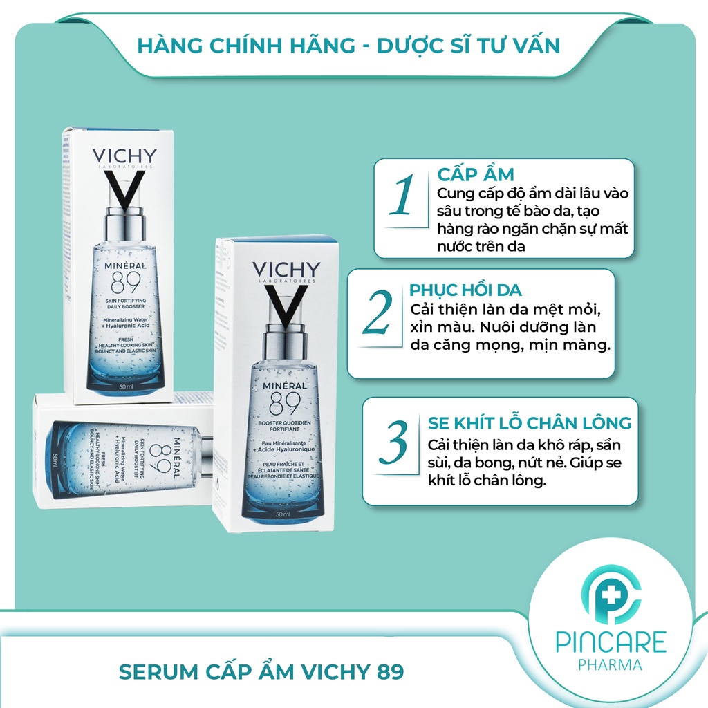 Serum cấp ẩm ViChy Mineral 89 50ml - Hàng chính hãng - Nhà thuốc PinCare