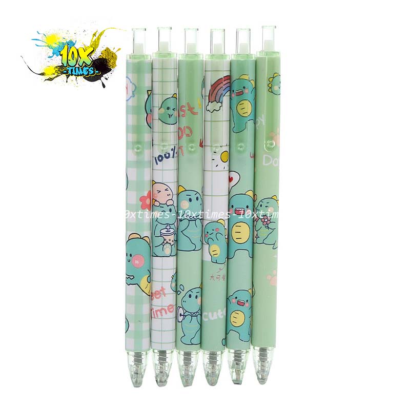 Bút gel bấm dễ thương khủng long xinh xắn ngòi 0,5 mm mực đen dùng dể viết bài, trang trí, quà tặng sinh nhật bạn gái