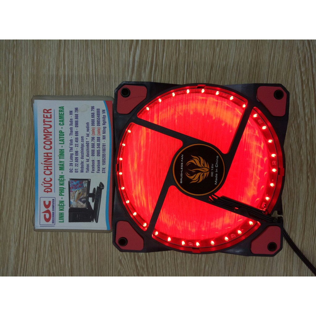 Fan hông Case 12*12cm 33 Led Red