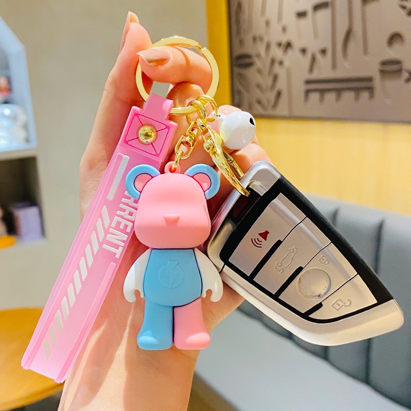 Móc Khóa Hình Gấu Hoạt Hình Nhiều Màu Đáng Yêu