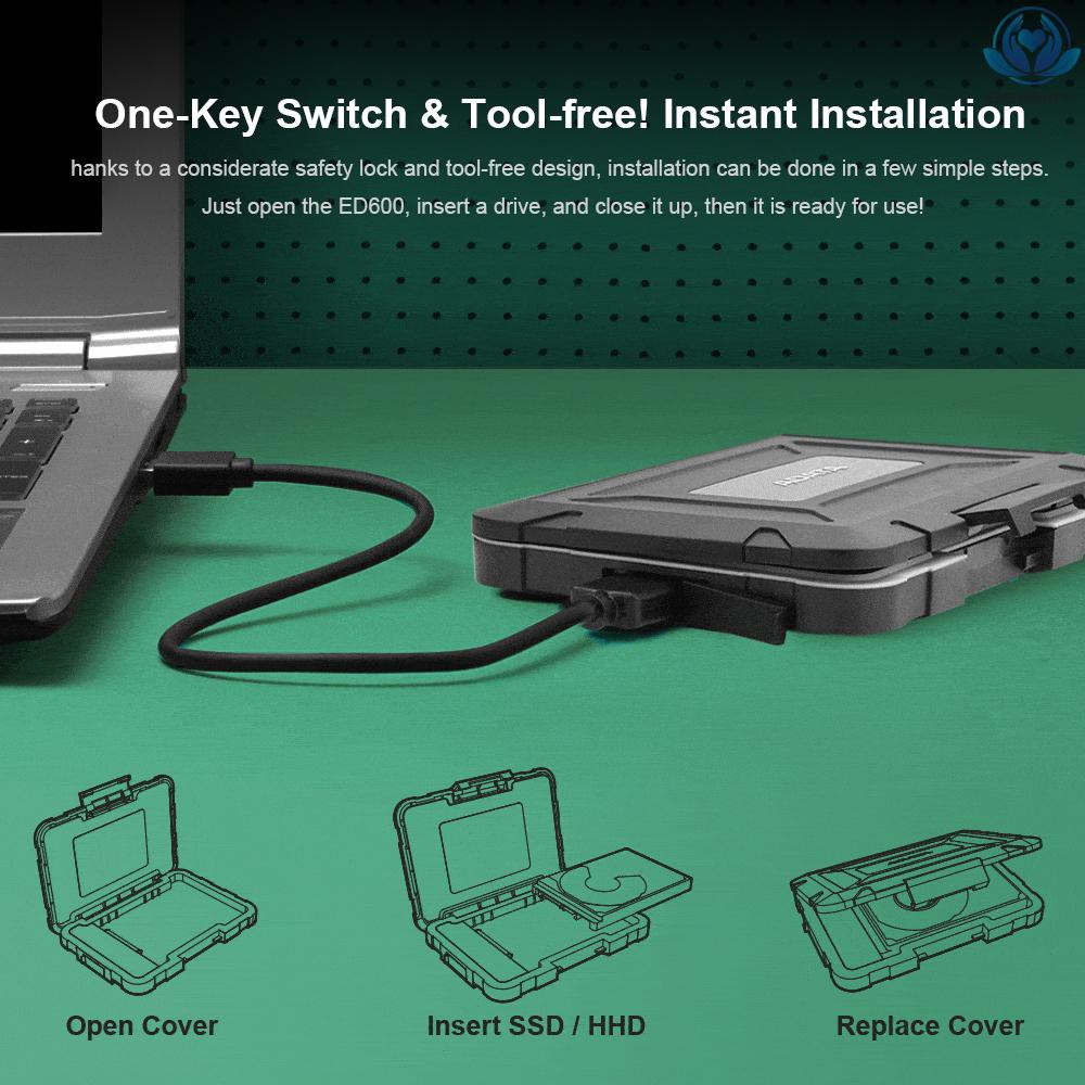 ADATA Hộp Đựng Ổ Cứng Ssd Aata Ed600 Chống Nước Ip54 Kèm Phụ Kiện Cho Máy Tính, Ps4 Xbox One | BigBuy360 - bigbuy360.vn