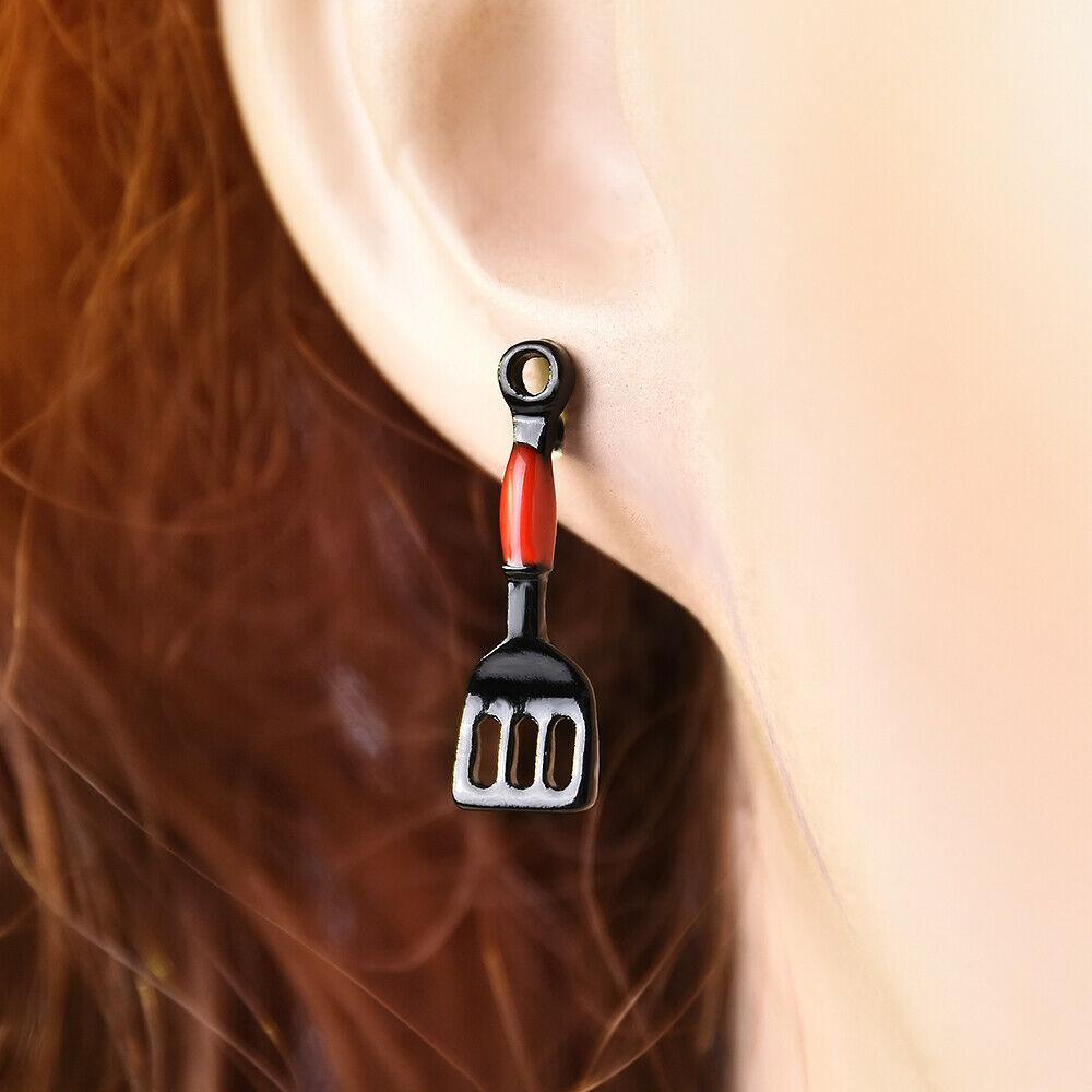 1 Đôi Bông Tai Hình Trứng Chiên Bất Đối Xứng Thanh Lịch Dành Cho Nữ