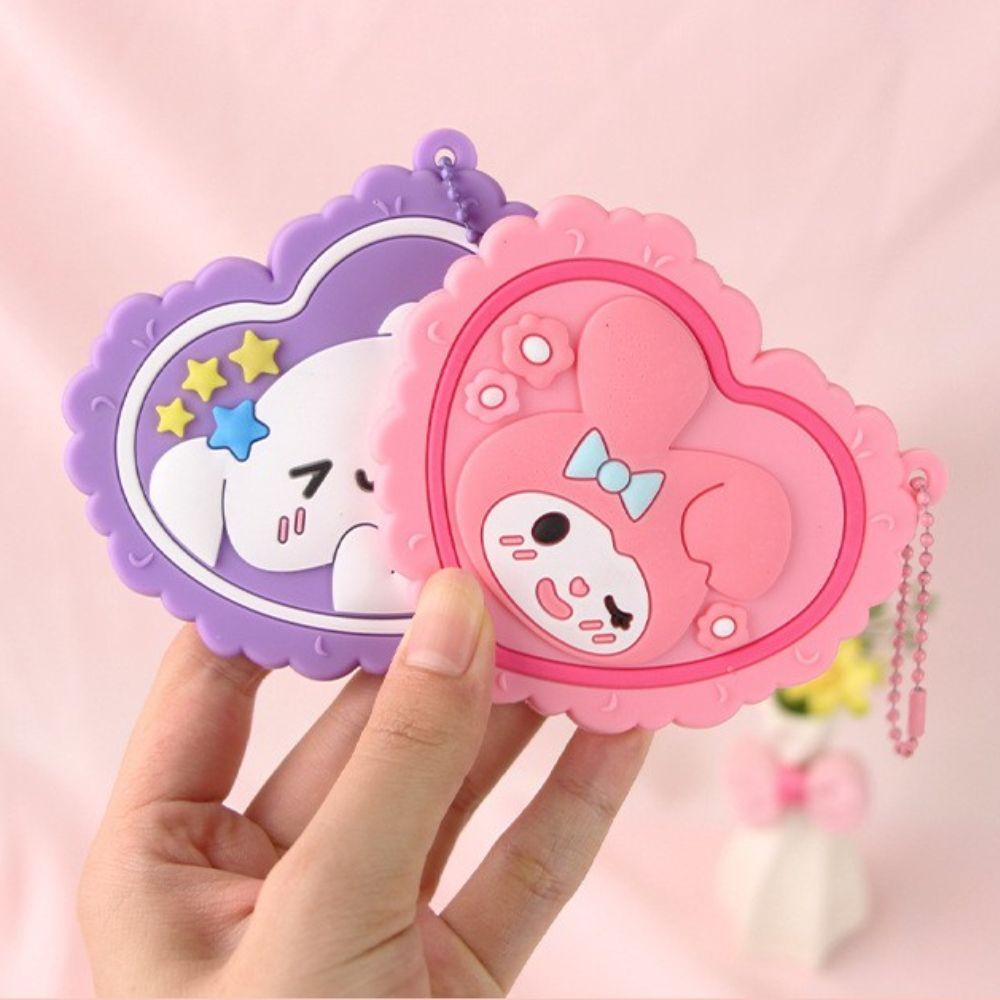 Móc Khóa Gắn Gương Nhỏ Nhắn Hình Kuromi My Melody Cinnamoroll Đáng Yêu